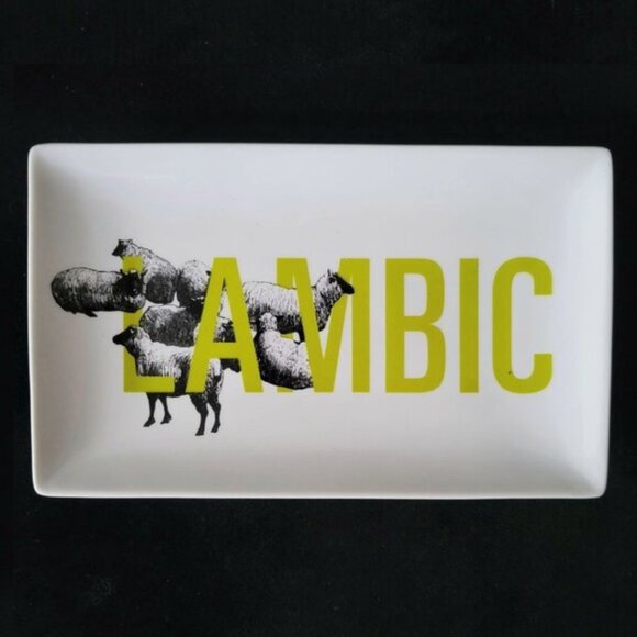 Crate & Barrel Craft Beer Craft Beer Barware Snack Tray -  Lambic Lamb Tray - Picture 1 of 5